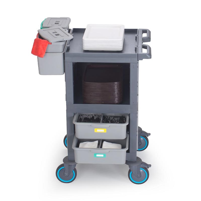 Fantom Procart 207 3 Katlı Kapalı Servis Arabası, 2 Çekmeceli, 200 kg Kapasiteli — Fantom — Görsel 4