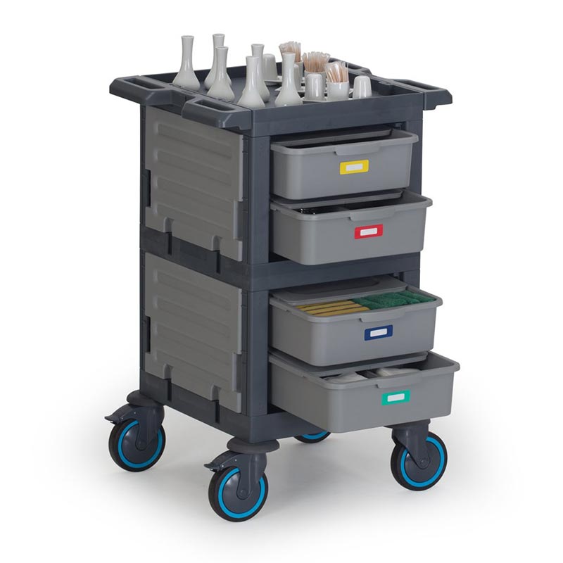 Fantom Procart 208 3 Katlı Kapalı Servis Arabası, 4 Çekmeceli, 200 kg Kapasiteli — Fantom — Görsel 3