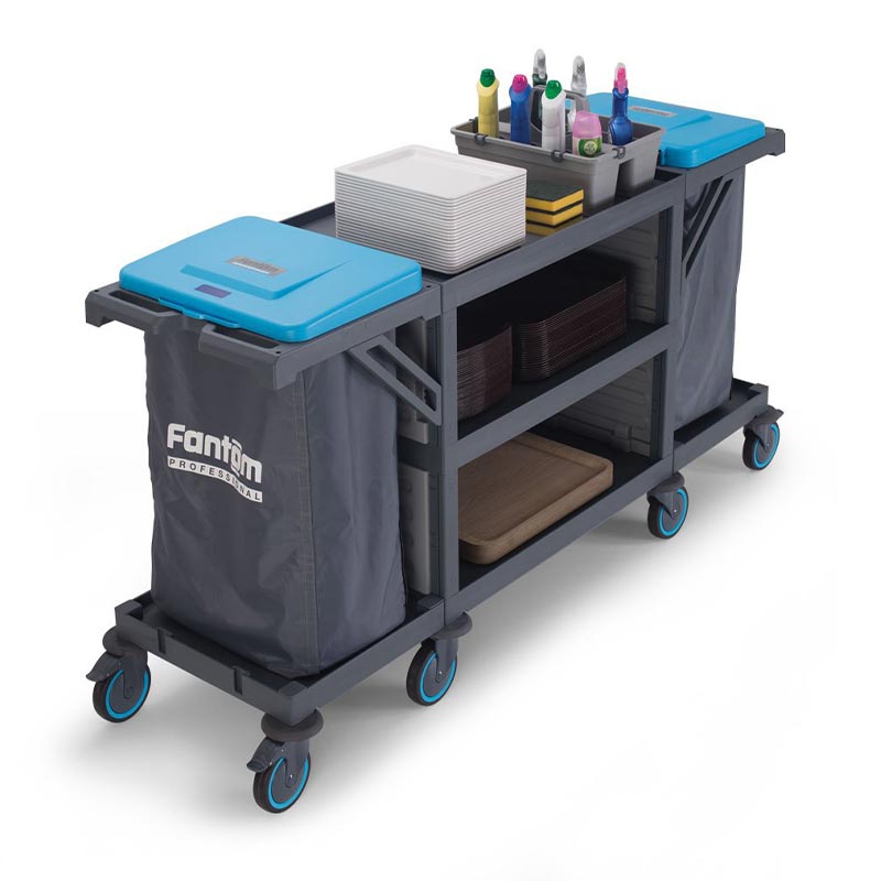 Fantom Procart 224 3 Katlı Servis Arabası, 2 Adet Çöp Bölmeli — Fantom — Görsel 3