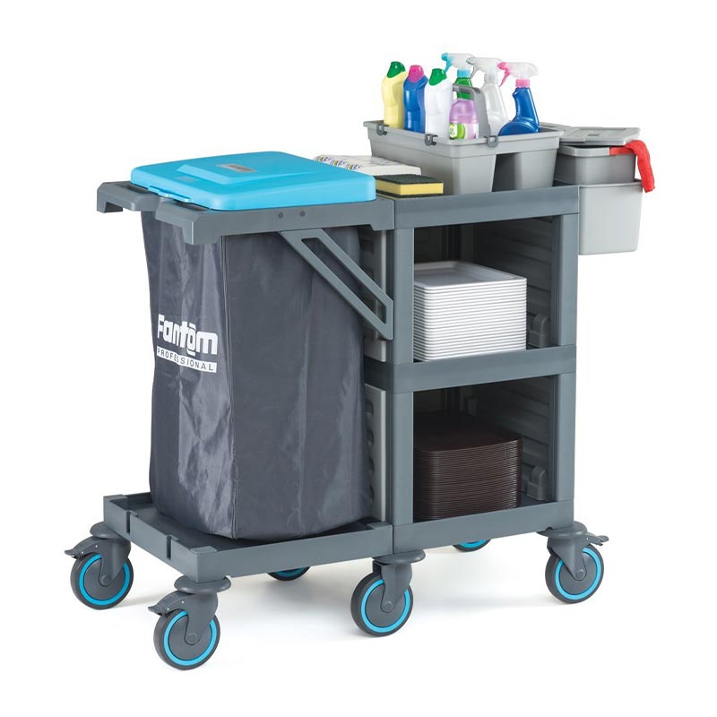Fantom Procart 250 3 Katlı Servis Arabası, Brandalı Çöp Kovası — Fantom — Görsel 2