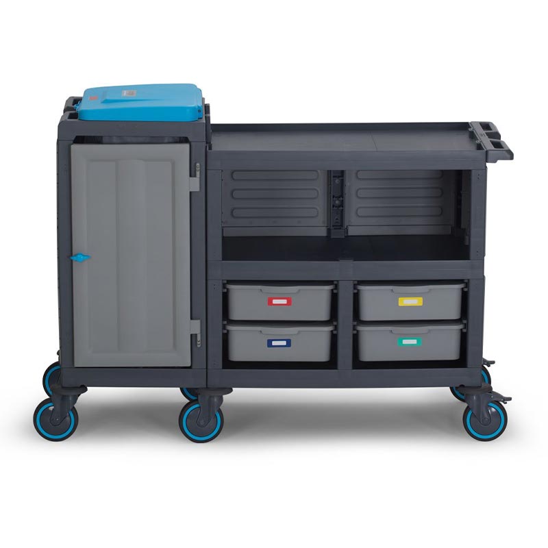 Fantom Procart 276 3 Katlı Çöp Bölmeli Kapalı Servis Arabası, 4 Çekmeceli — Fantom