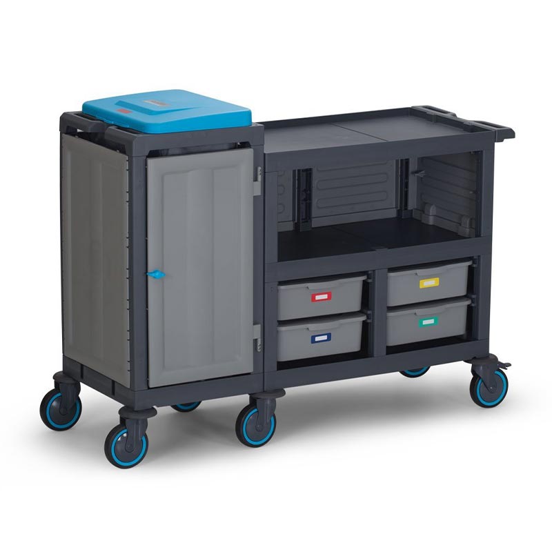 Fantom Procart 276 3 Katlı Çöp Bölmeli Kapalı Servis Arabası, 4 Çekmeceli — Fantom — Görsel 2