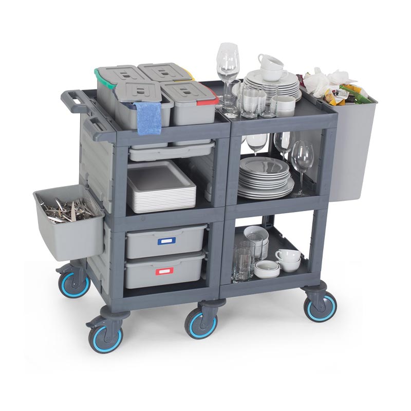 Fantom Procart 3201 3 Katlı Servis Arabası, 4 Adet Temizlik Kovalı — Fantom — Görsel 2