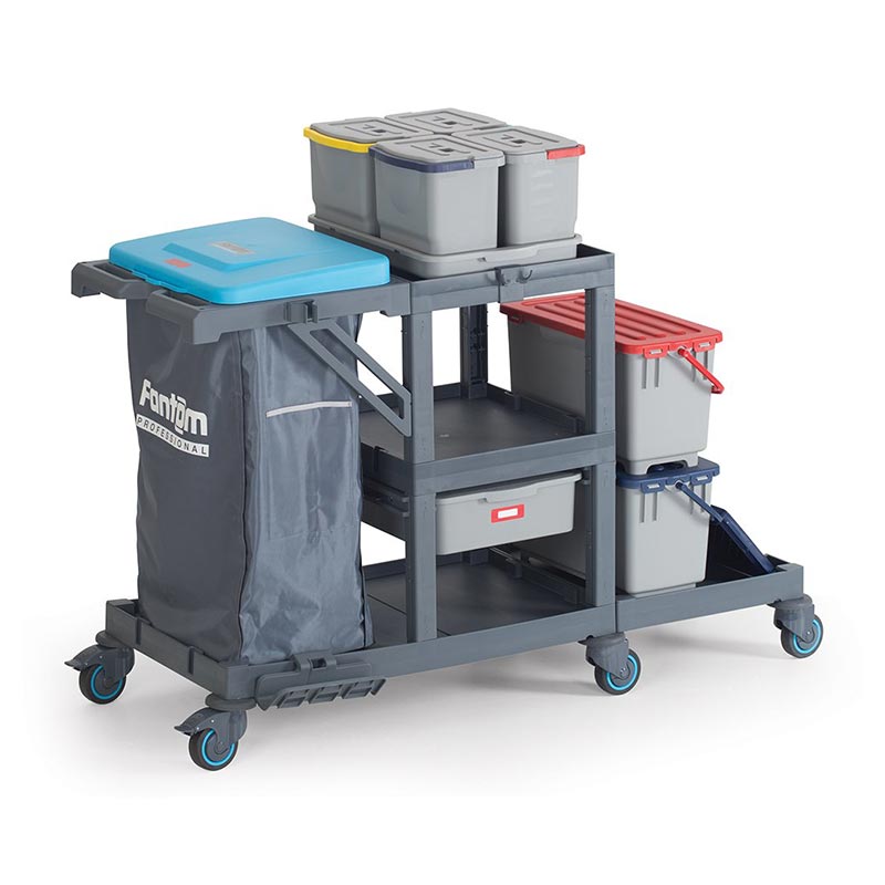 Fantom Procart 332 Kova Takımlı Temizlik Arabası, Çekmeceli — Fantom — Görsel 2