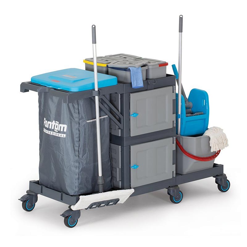 Fantom Procart 3333 Pres Kovalı Temizlik Arabası, Çöp Bölmeli — Fantom — Görsel 3