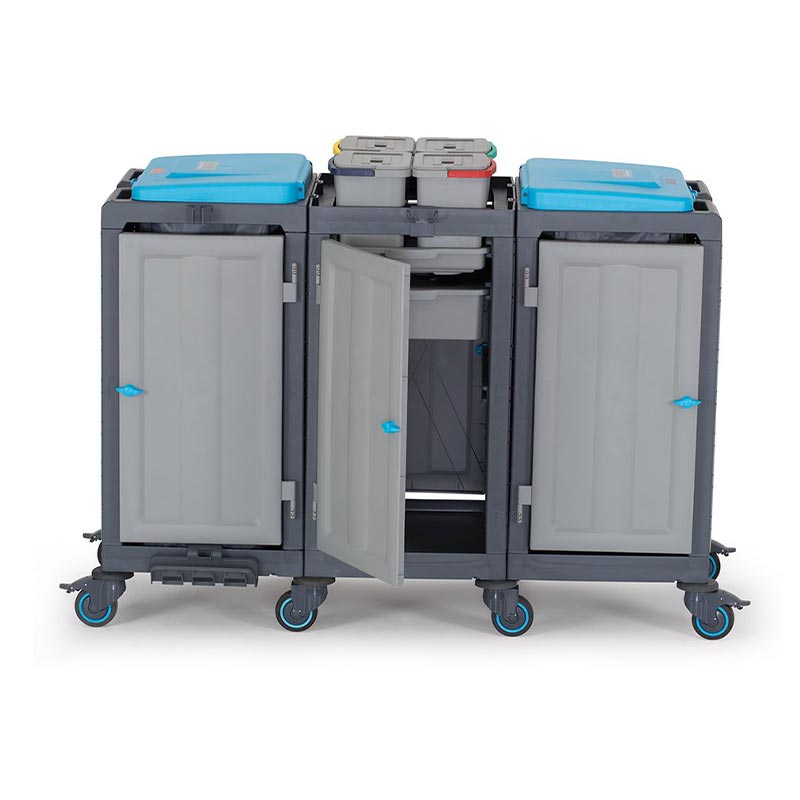 Fantom Procart 3352 3 Dolaplı Temizlik Arabası, Çöp Bölmeli — Fantom — Görsel 2
