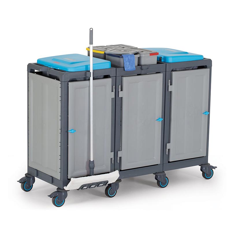 Fantom Procart 3352 3 Dolaplı Temizlik Arabası, Çöp Bölmeli — Fantom — Görsel 4