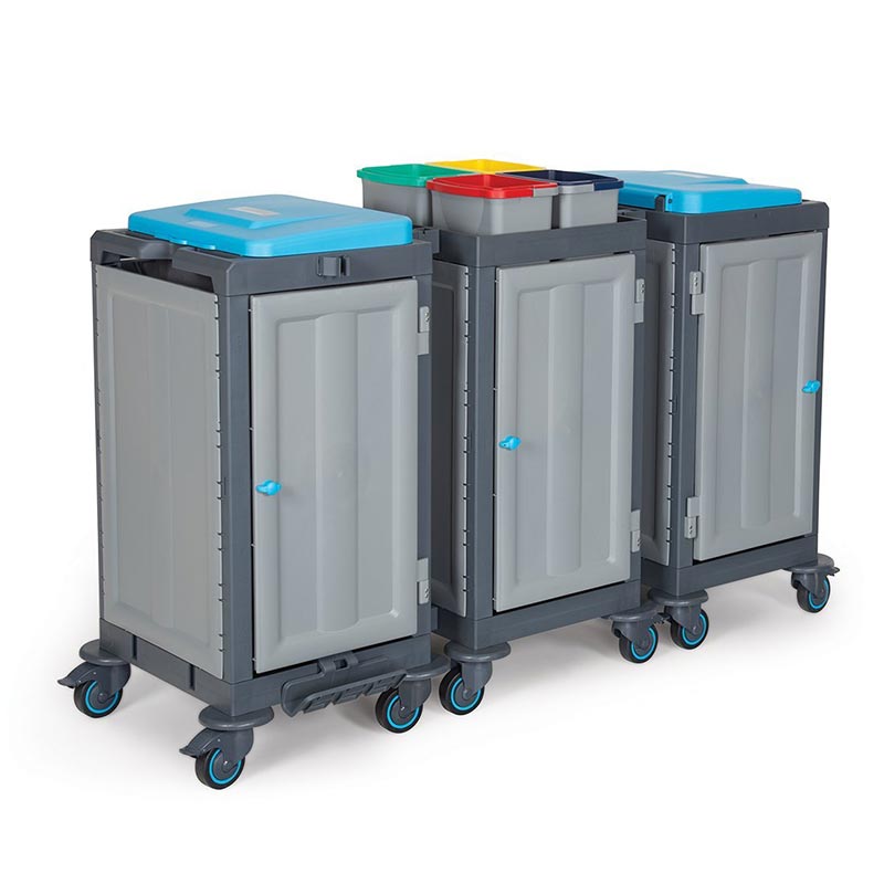 Fantom Procart 3352SP 3 Dolaplı Temizlik Arabası, Çöp Bölmeli — Fantom — Görsel 3
