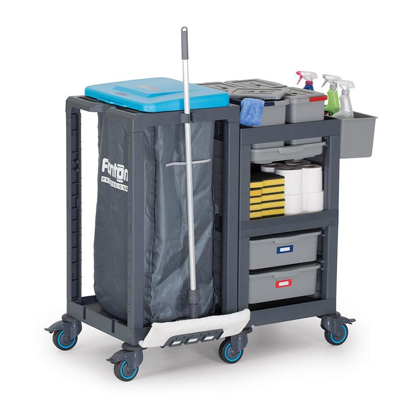 Fantom Procart 3660 Çekmeceli Temizlik Kovalı Temizlik Arabası, Çöp Bölmeli — Fantom — Görsel 4