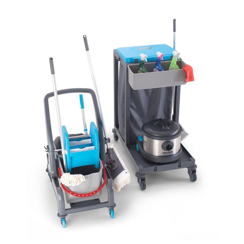 Fantom Procart 73001 Aksesuar Takımlı Temizlik Arabası, Çöp Bölmeli — Fantom — Görsel 3