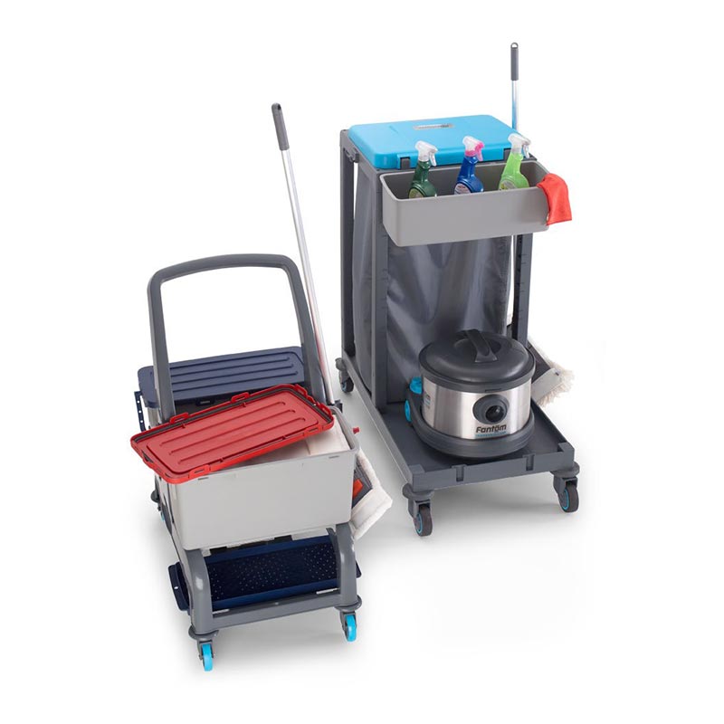 Fantom Procart 73002 Aksesuar Takımlı Temizlik Arabası, Çöp Bölmeli — Fantom — Görsel 2