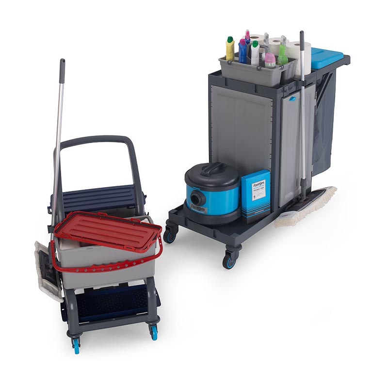 Fantom Procart 73122 Dolaplı Ayrılabilir Temizlik Arabası, Aksesuar Takımlı — Fantom — Görsel 3