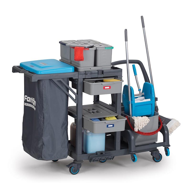 Fantom Procart 73141 2 Aksesuar Takımlı Temizlik Arabası, Çöp Bölmeli — Fantom — Görsel 2