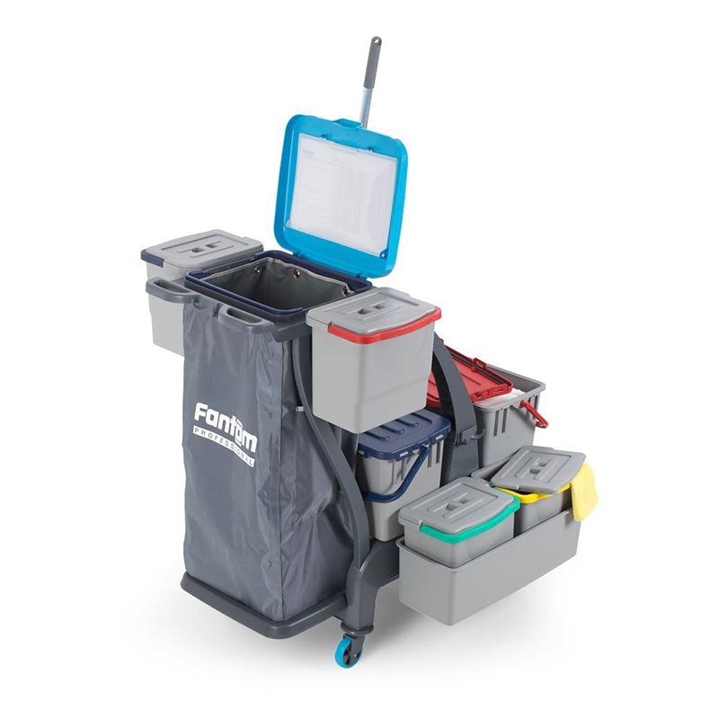 Fantom Procart Jet 731S Sızdırmaz Kovalı Temizlik Seti, Çöp Toplama Üniteli, 2x22 L — Fantom — Görsel 3