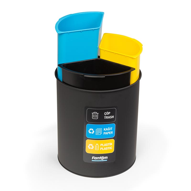 Fantom Roomcycle 30 Kağıt ve Plastik Atık Kovası, 3x4 L — Fantom — Görsel 2