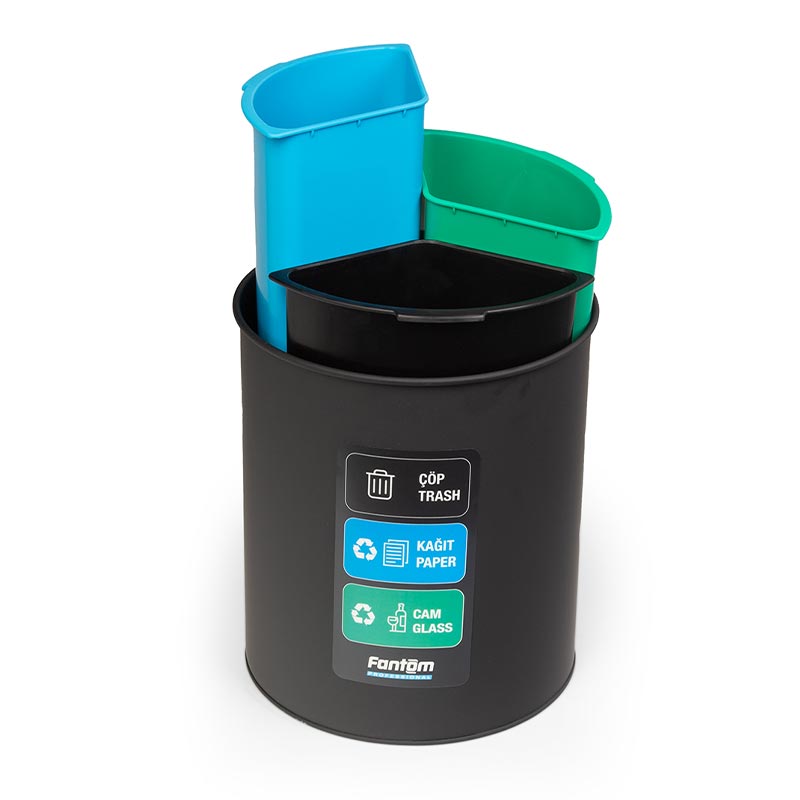 Fantom Roomcycle 31 Kağıt ve Cam Atık Kovası, 3x4 L — Fantom — Görsel 2