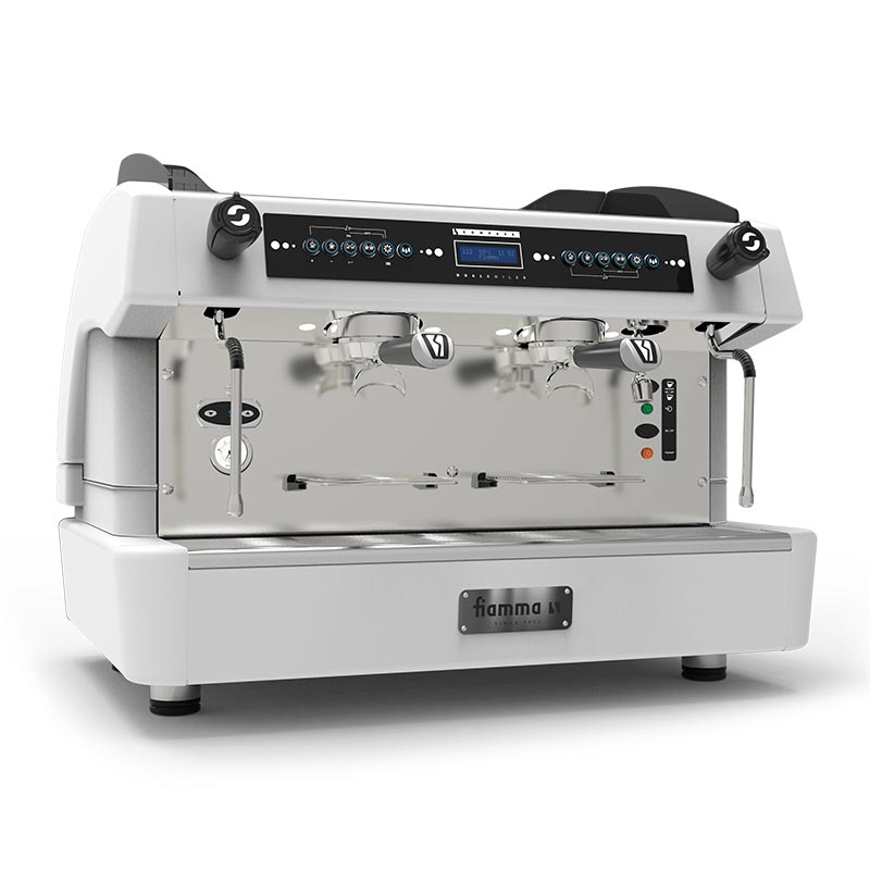 Fiamma Compass 2 Double Boiler Tall Cup Espresso Kahve Makinesi, 2 Gruplu + Fiorenzato F64E Kahve Değirmeni, Beyaz — Fiamma — Görsel 2
