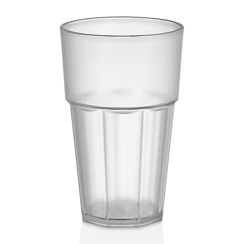 GastroCups Casablanca Kumlu Bardak, 400 ml, Polikarbonat, Şeffaf — GastroCups