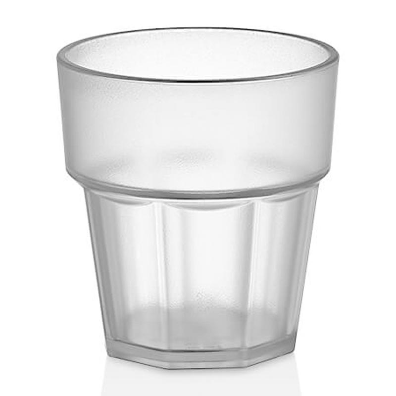 GastroCups Casablanca Kumlu Bardak, 250 ml, Polikarbonat, Şeffaf — GastroCups