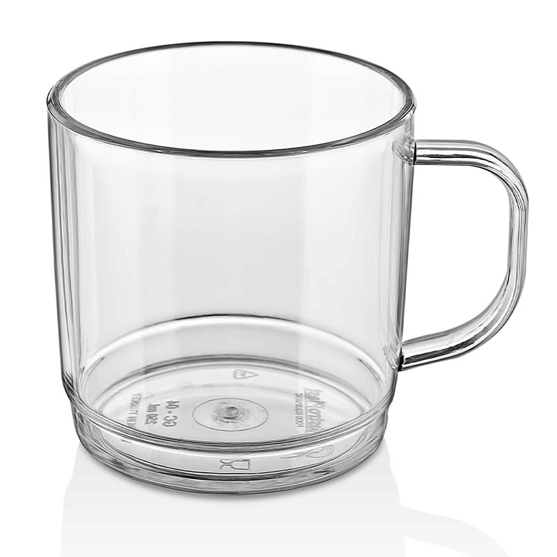 GastroCups GC-06 Termo Tepsi Uyumlu Kulplu Bardak, 230 ml, Şeffaf — GastroCups — Görsel 2