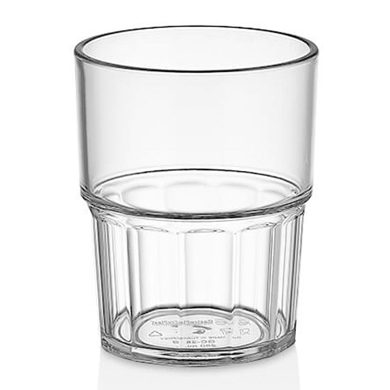 GastroCups İstiflenebilir Bardak, 250 ml, Tritan, Şeffaf — GastroCups