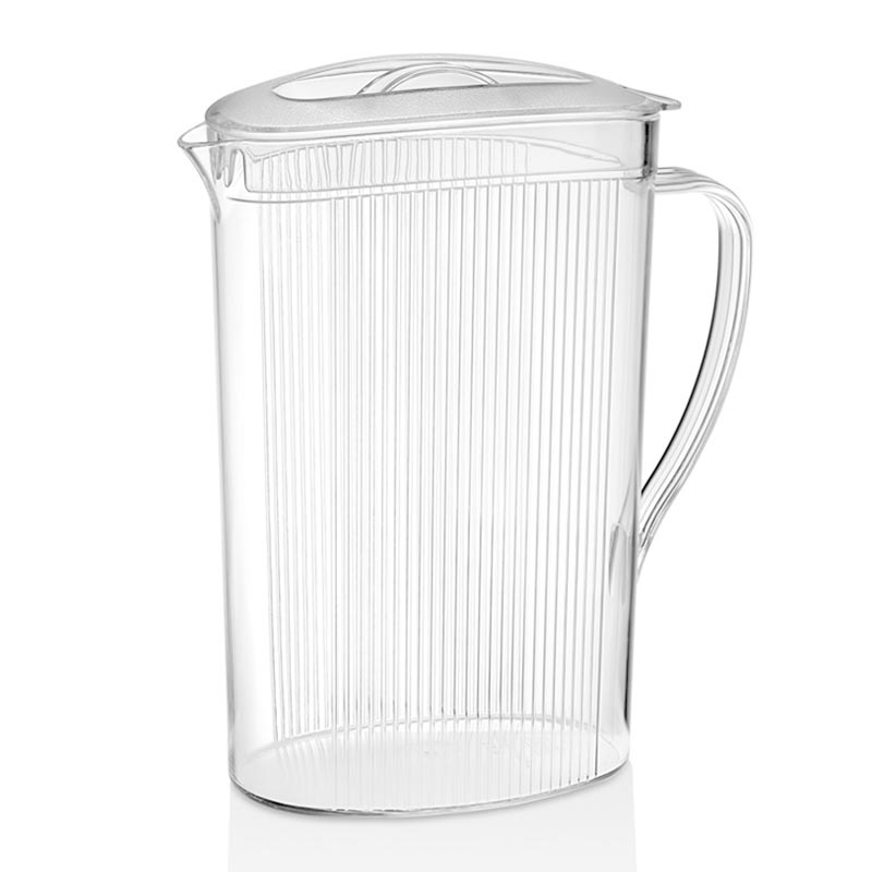 GastroCups Polikarbonat Kapaklı Soft Sürahi, 2.2 L, Şeffaf — GastroCups