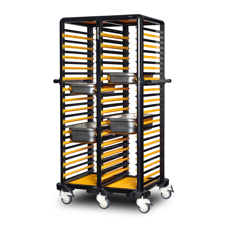 Gastrolley 150 İkili Gastronorm Küvet Taşıma Arabası, Etrafı Açık, 93x71x174 cm — Gastrolley — Görsel 2