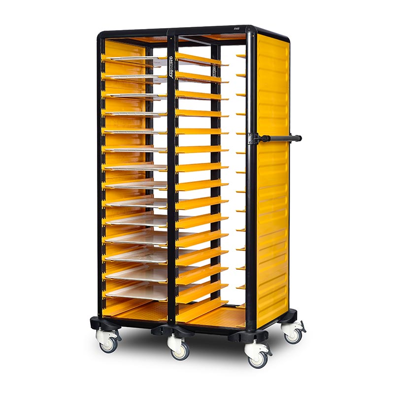 Gastrolley 150 İkili Servis Tepsi Arabası, 2 Yanı Kapalı, 101x71x174 cm — Gastrolley — Görsel 2