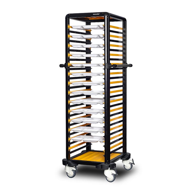 Gastrolley 150 Tekli Self Servis Arabası, Etrafı Açık, 59x71x174 cm — Gastrolley
