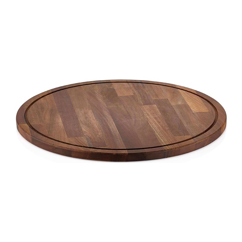 GastroPlast Ahşap Yuvarlak Fanus Tepsisi, 30 cm, Kahverengi — GastroPlast