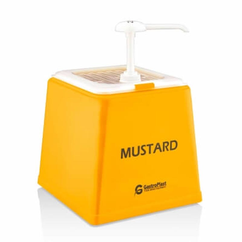 GastroPlast GDH-01 Tekli Hardal Dispenseri, 2.5 L, Sarı — GastroPlast