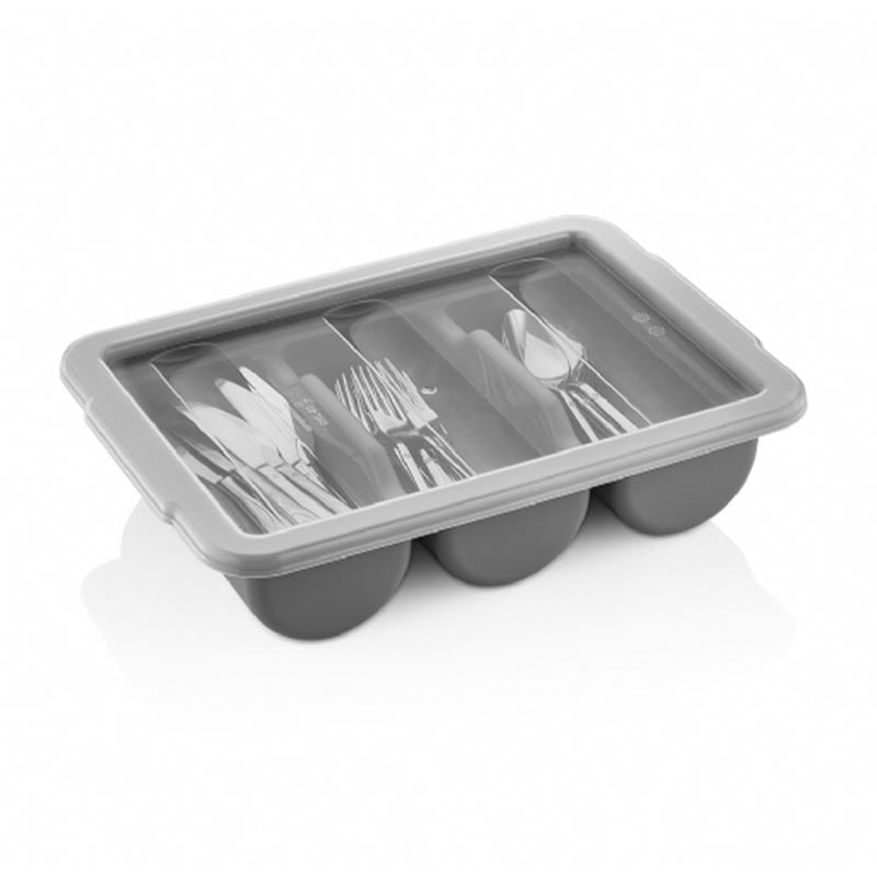GastroPlast GKL-03 3 Bölmeli Kaşıklık Kapağı, Şeffaf — GastroPlast — Görsel 2