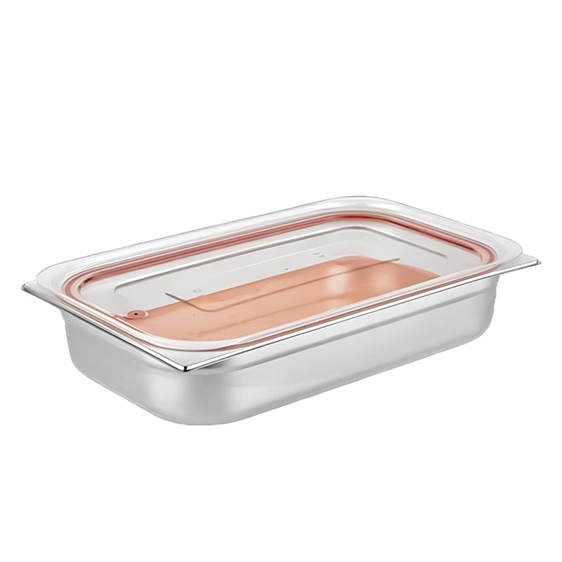 GastroPlast GN 1/1 Sızdırmaz Polikarbon Gastronorm Kapak, Kırmızı — GastroPlast