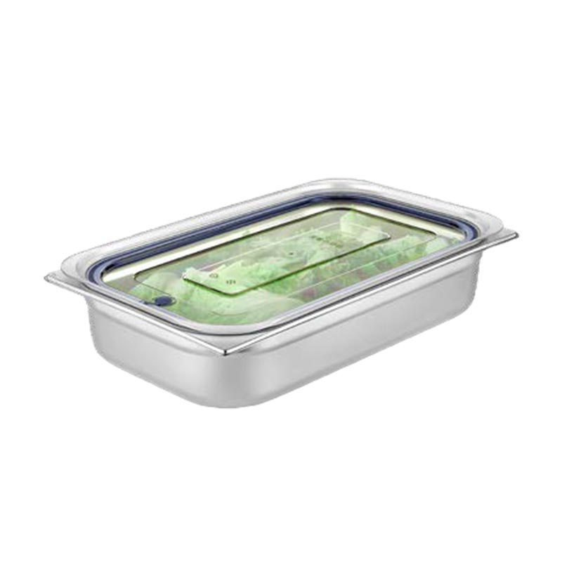 GastroPlast GN 1/1 Sızdırmaz Polikarbon Gastronorm Kapak, Mavi — GastroPlast