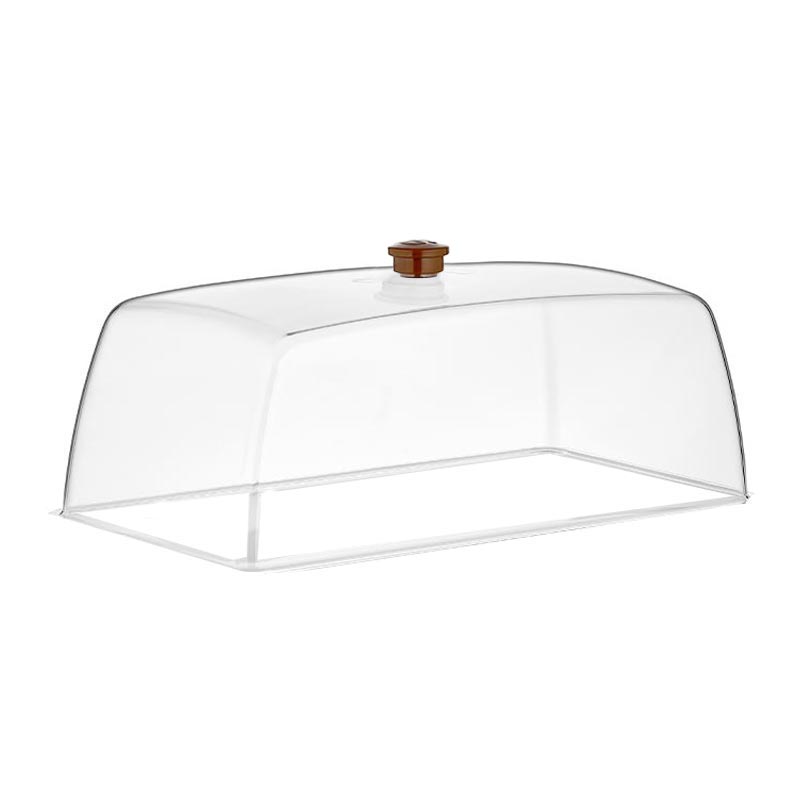 GastroPlast GN 1/3 Polikarbonat Fanus, Kahverengi Kulplu — GastroPlast