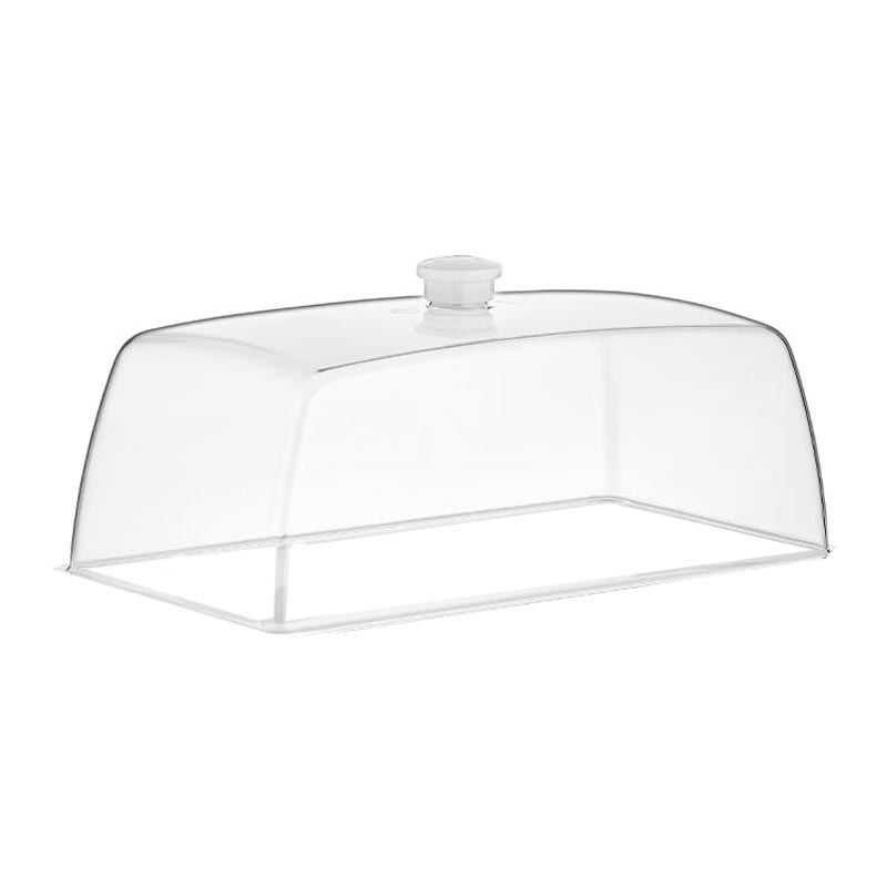 GastroPlast GN 1/3 Polikarbonat Fanus, Beyaz Kulplu — GastroPlast