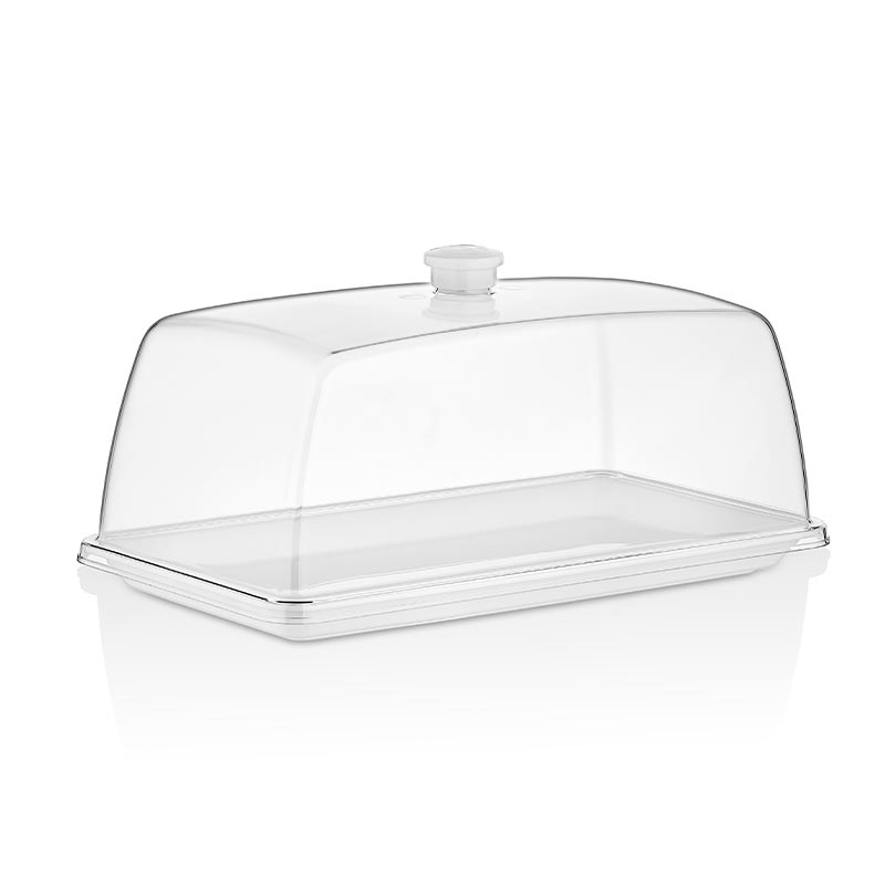 GastroPlast GN 1/3 Polikarbonat Fanus, Beyaz Kulplu — GastroPlast — Görsel 2