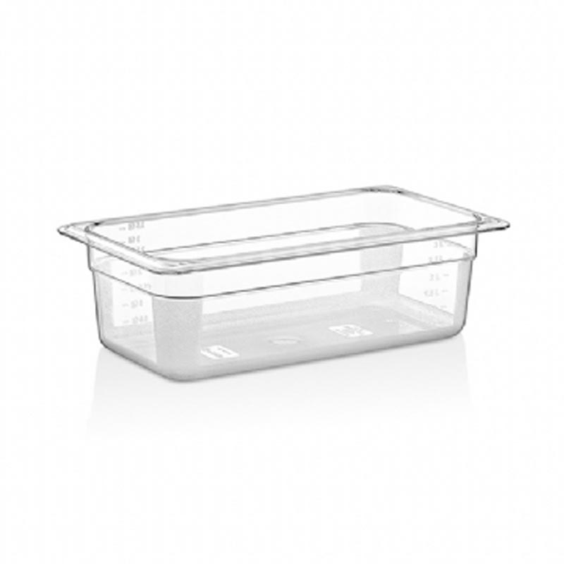 GastroPlast GN 1/3 Polipropilen Dondurma Küveti, 4.5 L, Şeffaf