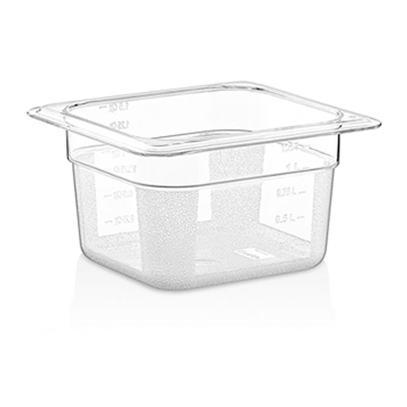 GastroPlast GN 1/6-100 mm Polikarbon Gastronorm Küvet — GastroPlast