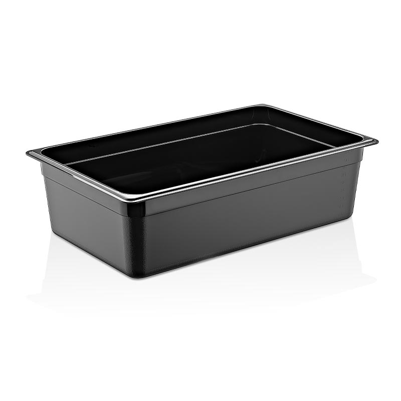 GastroPlast GN1/1-150 mm Polipropilen Gastronorm Küvet, Siyah — GastroPlast — Görsel 2