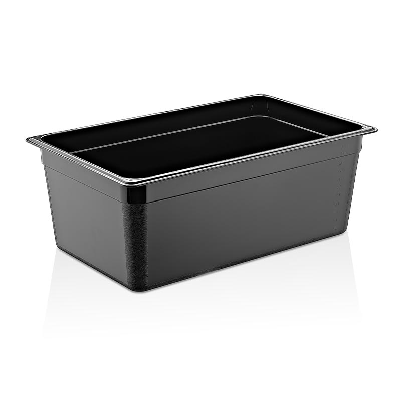 GastroPlast GN1/1-200 mm Polipropilen Gastronorm Küvet, Siyah — GastroPlast — Görsel 2