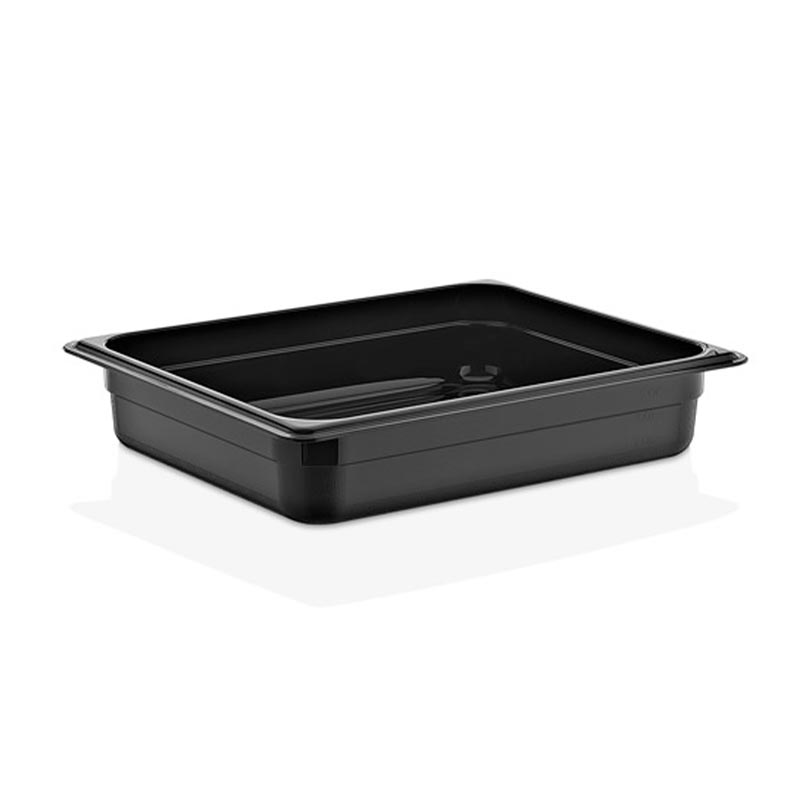 GastroPlast GN1/2-65 mm Polipropilen Gastronorm Küvet, Siyah — GastroPlast — Görsel 2