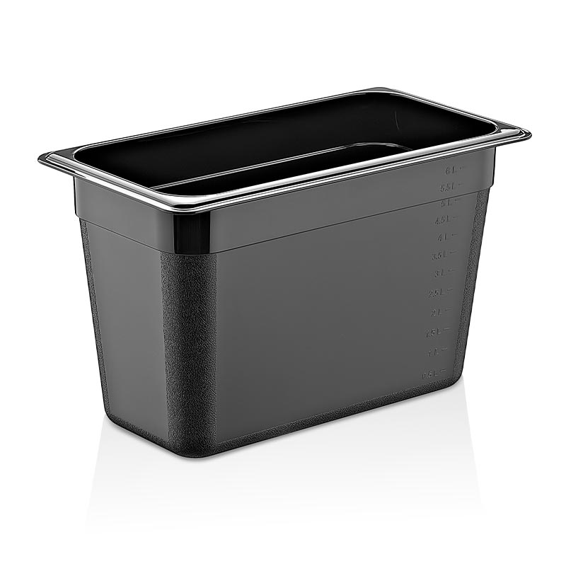 GastroPlast GN1/3-200 mm Polipropilen Gastronorm Küvet, Siyah — GastroPlast — Görsel 2