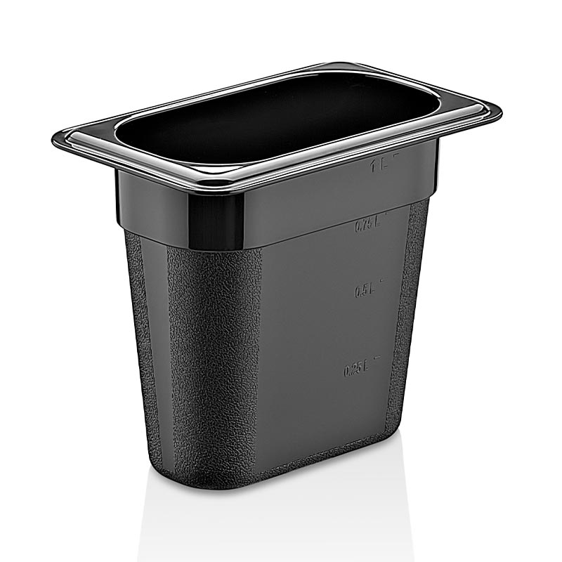 GastroPlast GN1/9-150 mm Polipropilen Gastronorm Küvet, Siyah — GastroPlast — Görsel 2