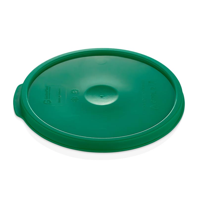 GastroPlast GRPL-2 Yuvarlak Saklama Kabı Kapağı, GRP-2/4 Uyumlu, Yeşil — GastroPlast