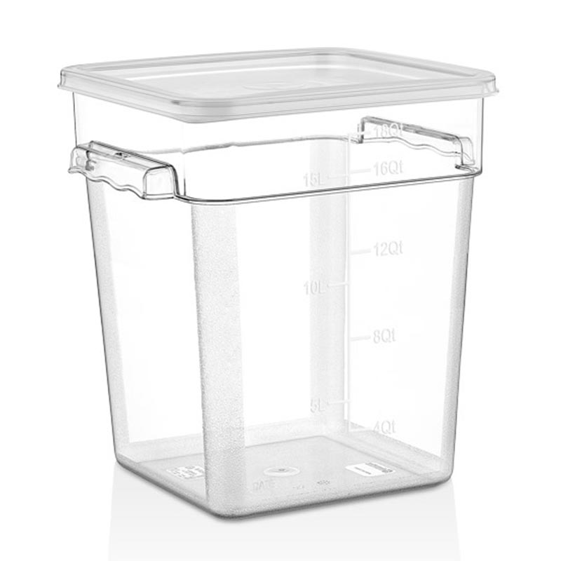 GastroPlast GSP-18 Polikarbon Kare Saklama Kabı, 17.2 L — GastroPlast