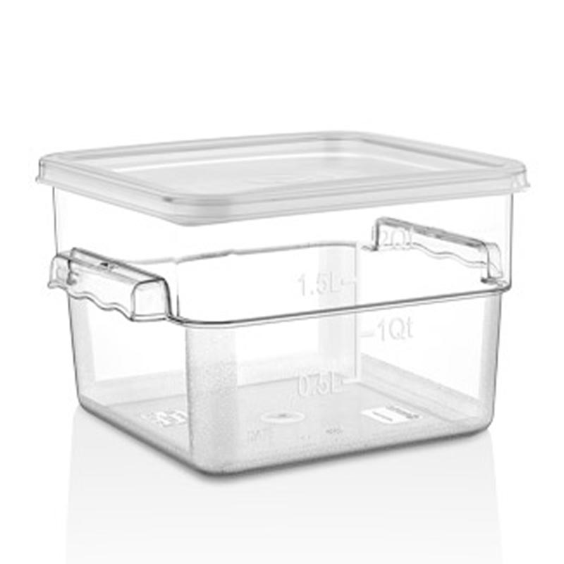 GastroPlast GSP-2 Polikarbon Kare Saklama Kabı, 1.9 L — GastroPlast