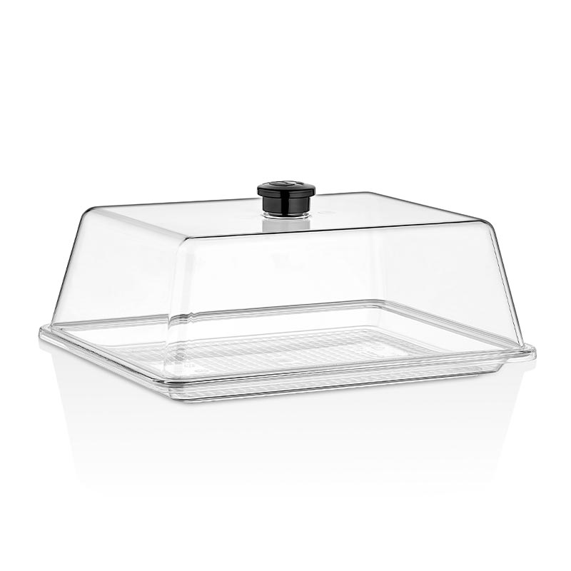 GastroPlast Polikarbon Fanus Tepsisi, 20x26 cm, Şeffaf — GastroPlast — Görsel 2