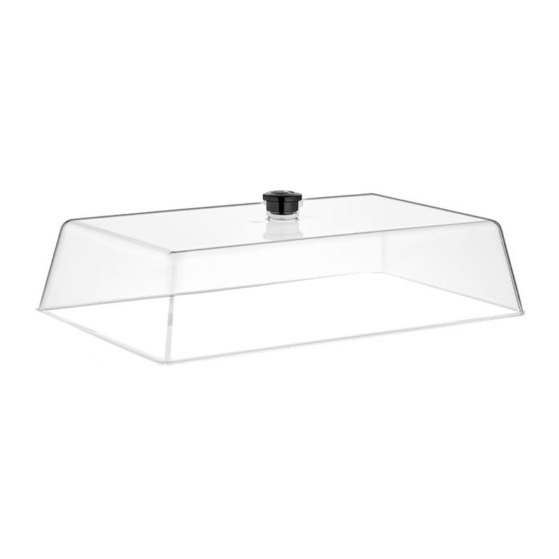 GastroPlast Polikarbonat Fanus, 415x265 mm, Siyah Kulplu