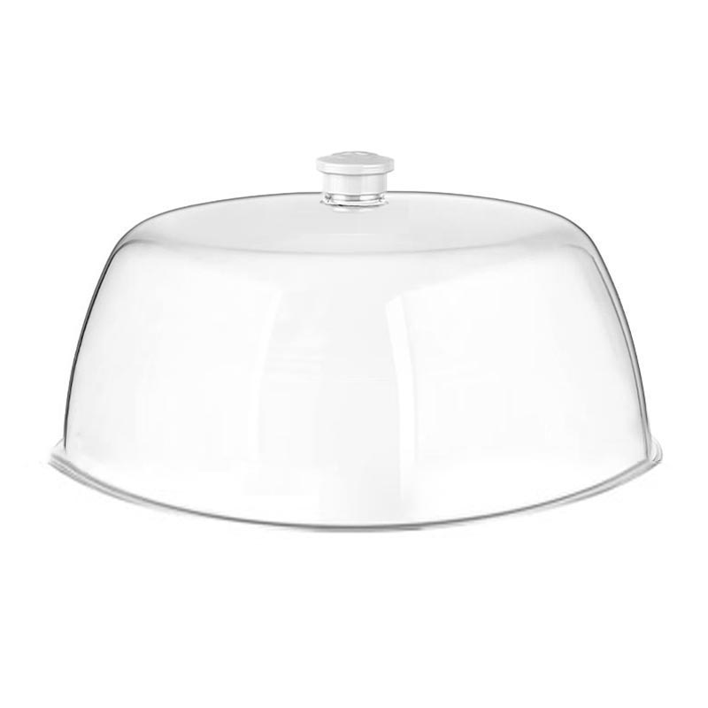 GastroPlast Polikarbonat Fanus, 30 cm, Beyaz Kulplu — GastroPlast